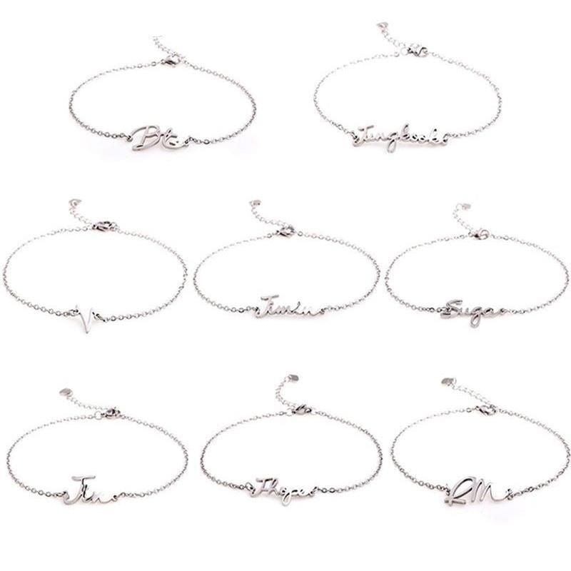 pulsera ajustable argenté bts