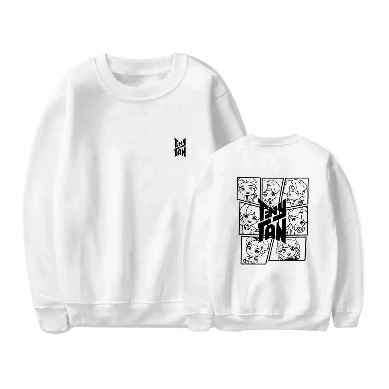 Pullover bts tinytan blanc